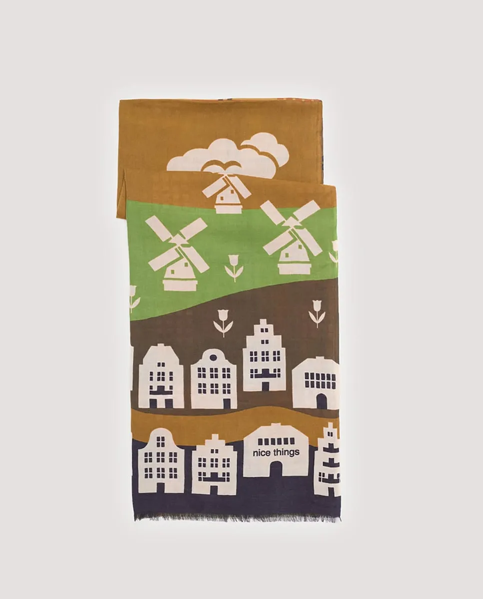 

Женский платок с яркими узорами Nice Things, мультиколор