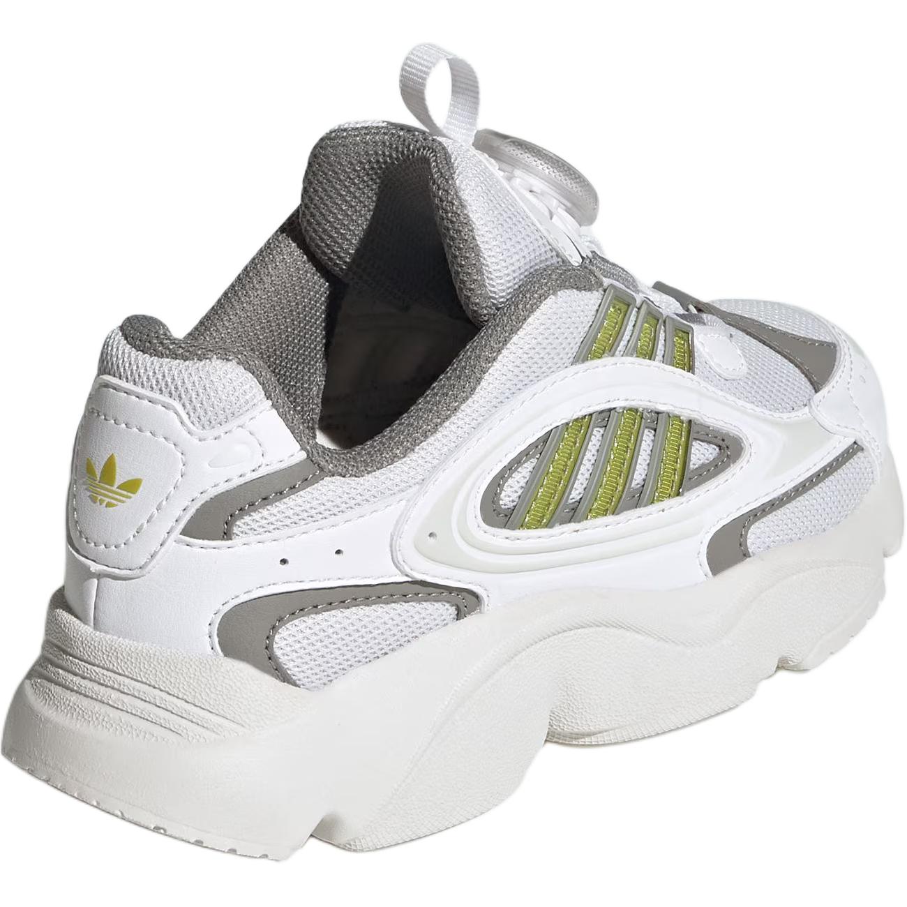 Низкие детские кроссовки Ozmillen Lifestyle для детей Adidas Originals, белый/зеленый — фото 4