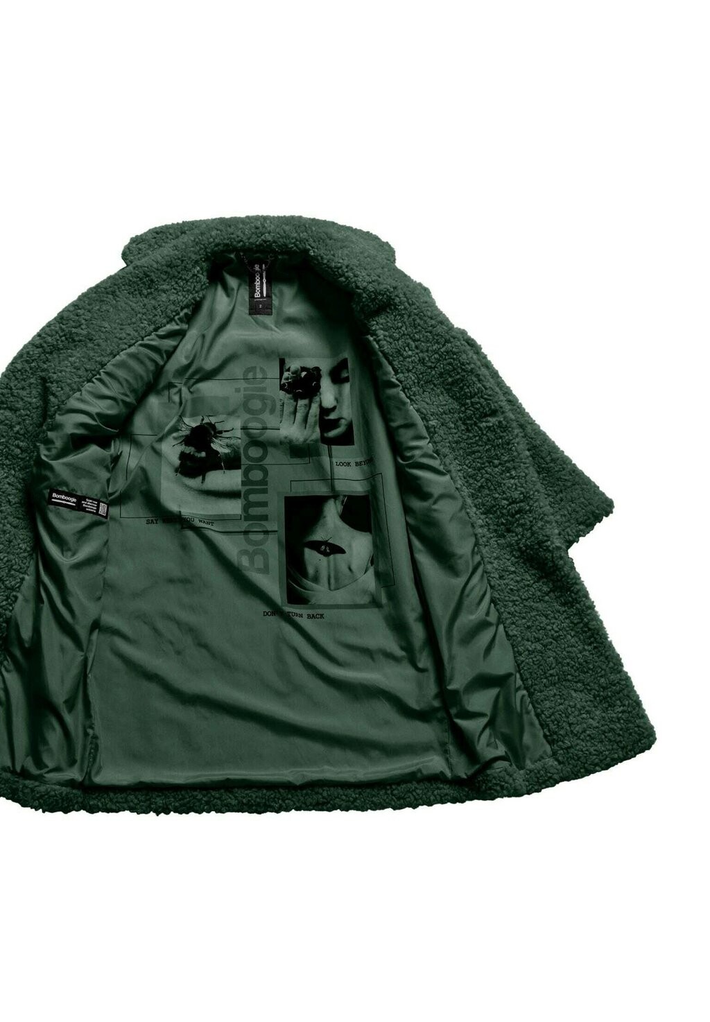 

Классическое пальто SHERPA WITH LAPELS Bomboogie, темно-зеленый