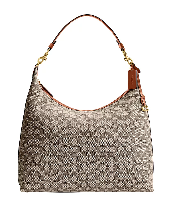 

Средняя сумка через плечо Juliet с жаккардовым принтом и логотипом. Coach, коричневый