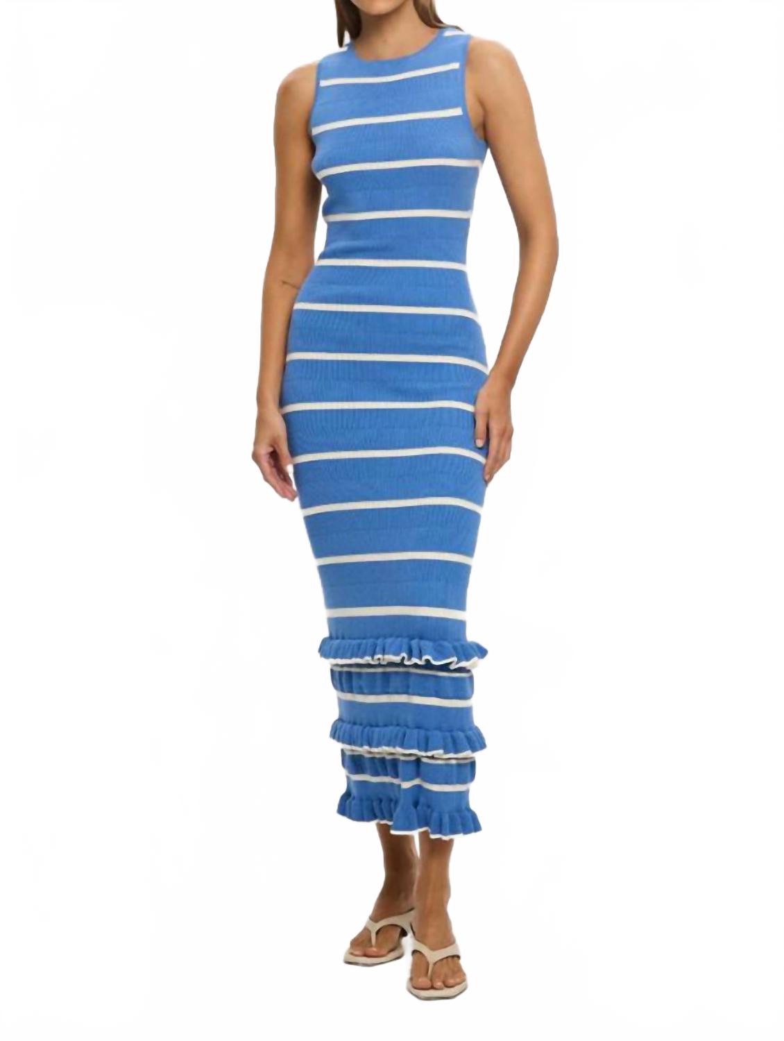 

Рафаэлла Макси Платье В Синюю Полоску KIVARI
