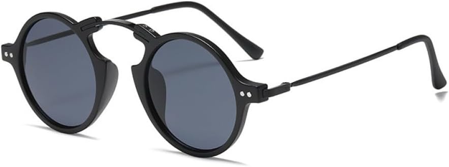 

Уникальные солнцезащитные очки с одинарной перемычкой, маленькие круглые, для женщин; роскошные солнцезащитные очки с градиентным переходом для мужчин; винтажные очки из сплава, защита от УФ-излучения UV400 generic, Black Gray