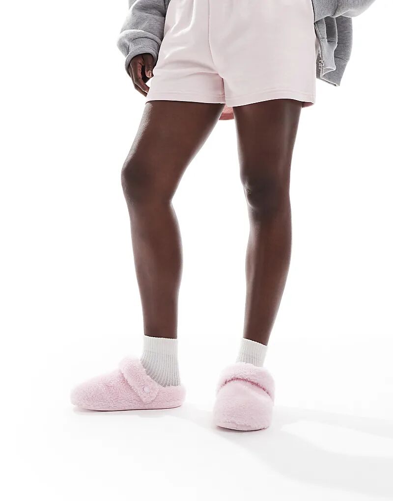Флисовые тапочки Crocs Classic Cozzy розового цвета — фото 3