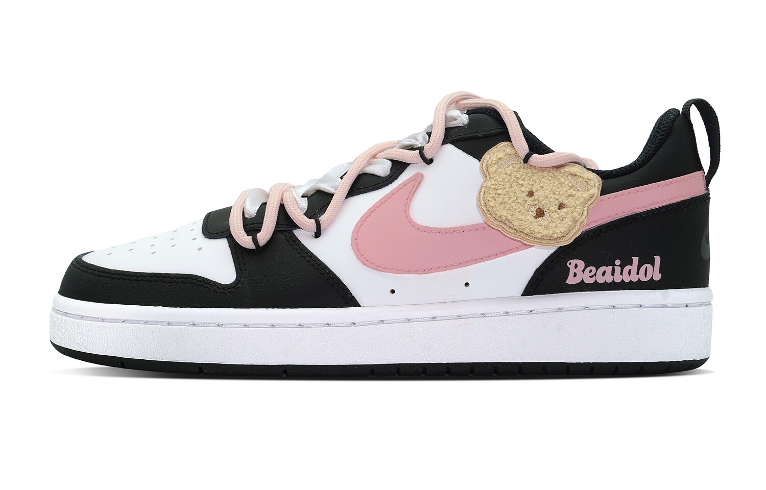 

Кроссовки Nike Court Borough Skateboard Shoes Women's Low-Top Black Pink, Черный, Кроссовки Nike Court Borough Skateboard Shoes Women's Low-Top Black Pink