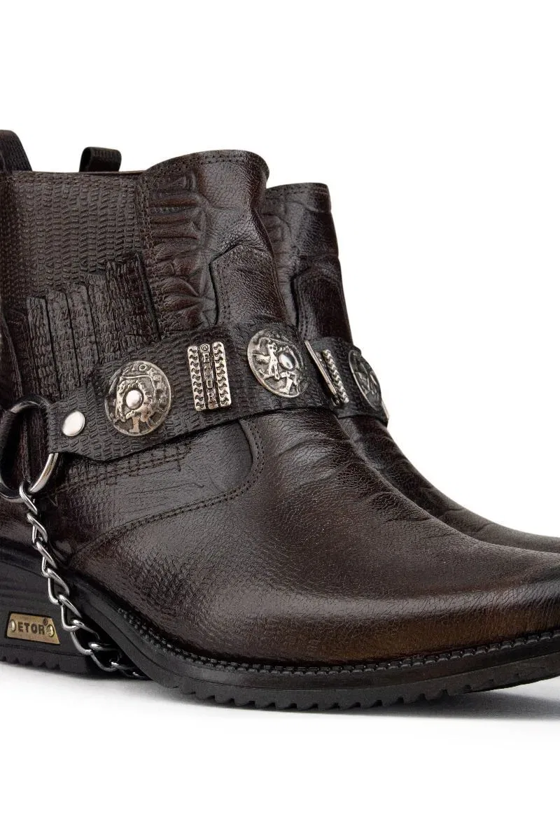 Ботинки Winklepicker с острым носком Infinity Leather, коричневый — фото 3