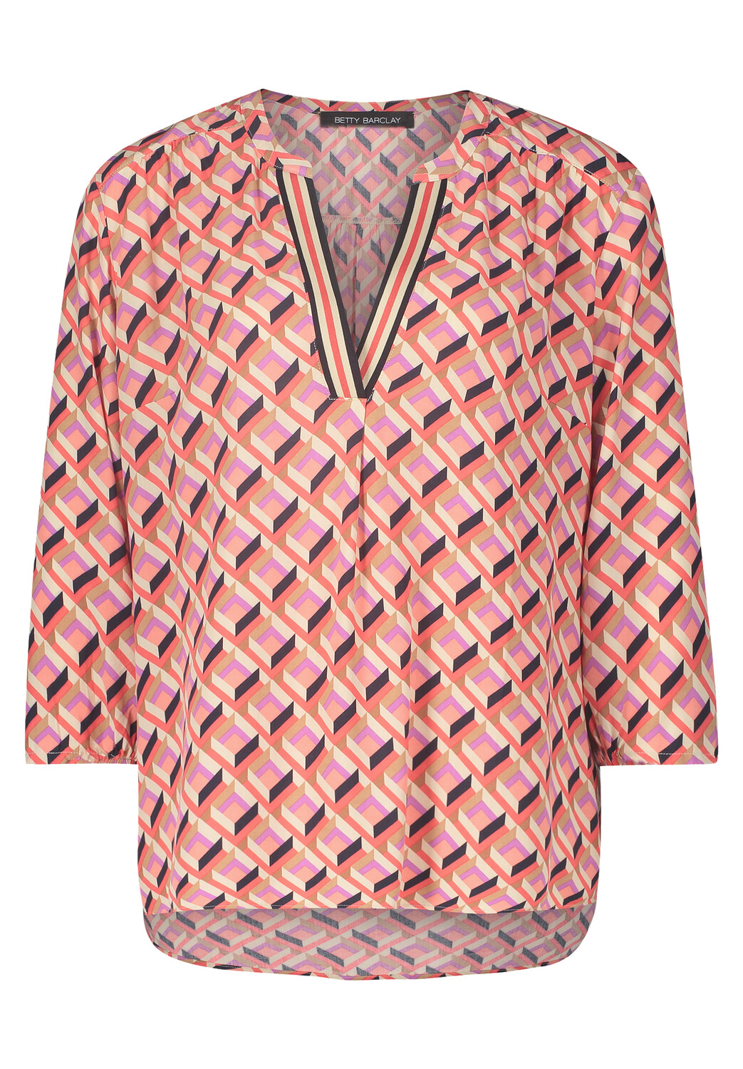

Блуза Betty Barclay Schlupf mit Stehkragen, цвет Red/Beige