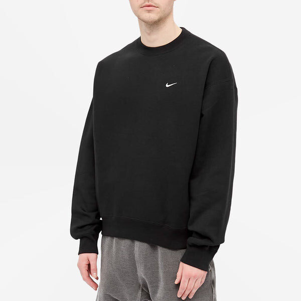 Толстовка Nike Solo Swoosh Fleece Solid Color Logo Embroidered Long Sleeves Unisex Black, мультиколор — фото 2