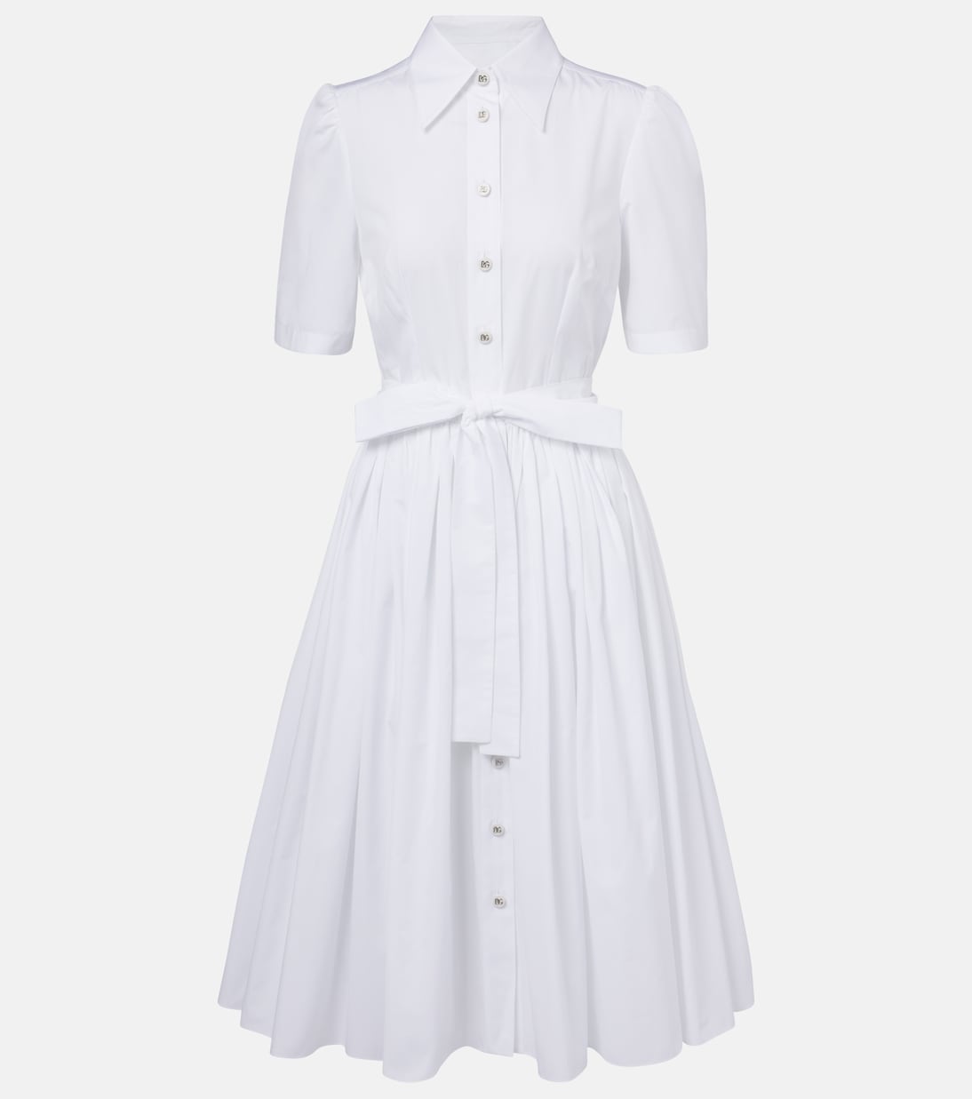 

Платье-рубашка из хлопкового поплина Dolce&Gabbana, Bianco Ottico