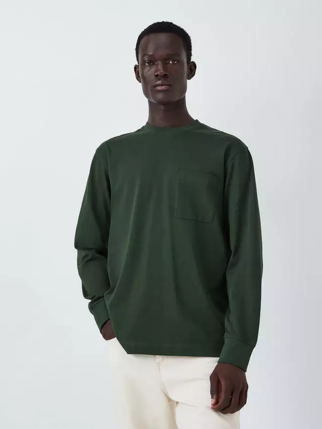 

Футболка John Lewis ANYDAY Long Sleeve Heavyweight Cotton, цвет mountain/dew
