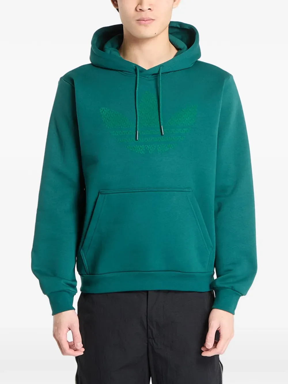 Худи с монограммой Adidas, зеленый