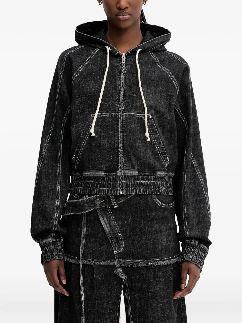 

Толстовка с капюшоном на молнии Ottolinger, черный