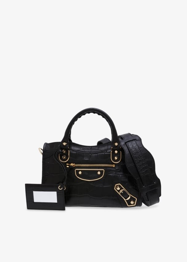 

Сумка Balenciaga Metallic Edge Mini City, черный