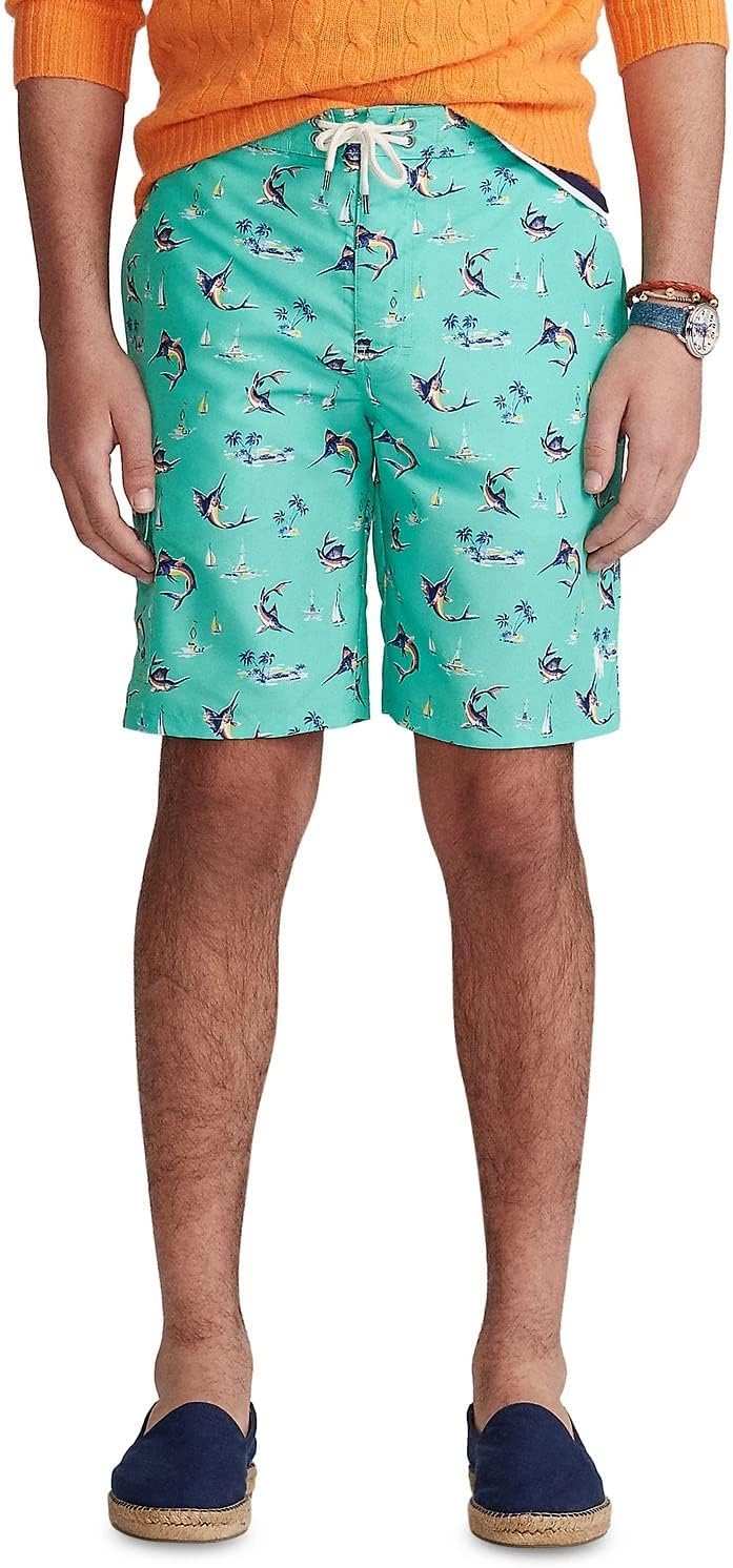 

Мужские плавки-шорты POLO RALPH LAUREN Kailua 8 дюймов, Seafoam Marlin Boats