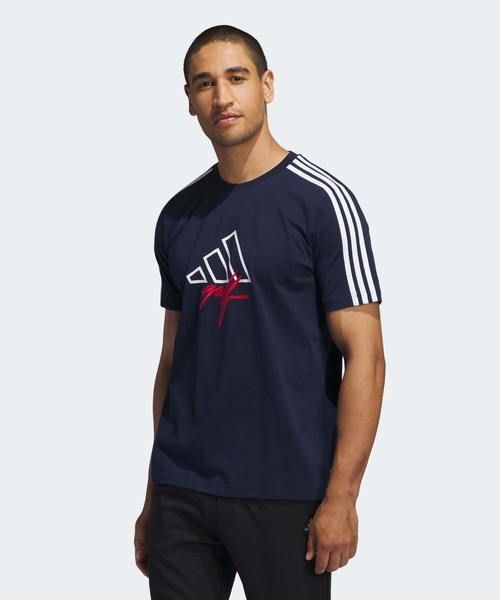 

Футболка с графическим принтом Adidas Golf, темно-синий