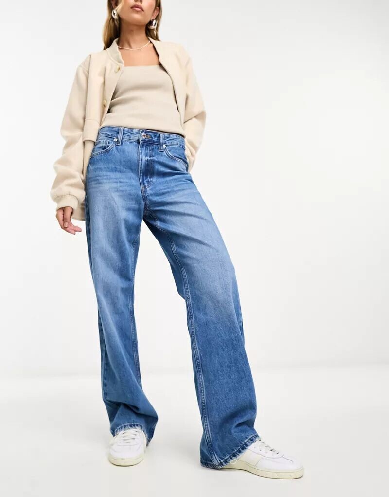

Голубые прямые джинсы в стиле 90-х River Island