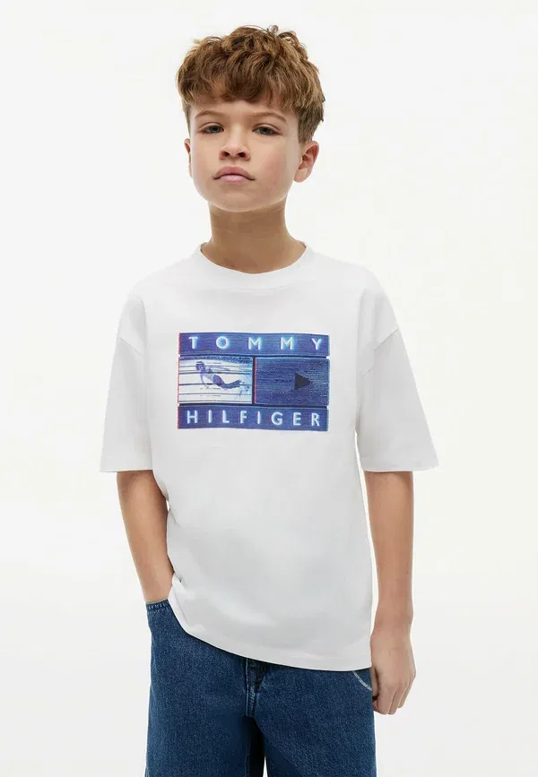 Футболка с принтом Tommy Hilfiger, белый — фото 2