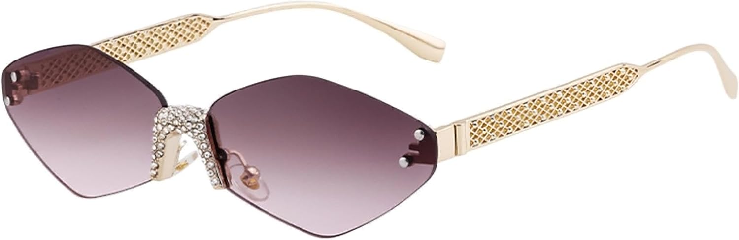 

Солнцезащитные очки с защитой от УФ-излучения UV400 | Маленькая металлическая оправа | Для женщин и мужчин | Для занятий спортом на открытом воздухе и вождения DSVIGF, C2goldbrownpink