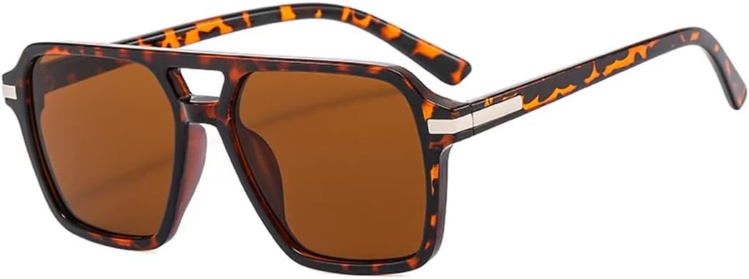 

Солнцезащитные очки с защитой UV400 | Двойные перемычки, градиентный сине-желтый цвет | для женщин и мужчин, для занятий спортом на открытом воздухе и вождения DSVIGF, Leopard-brown