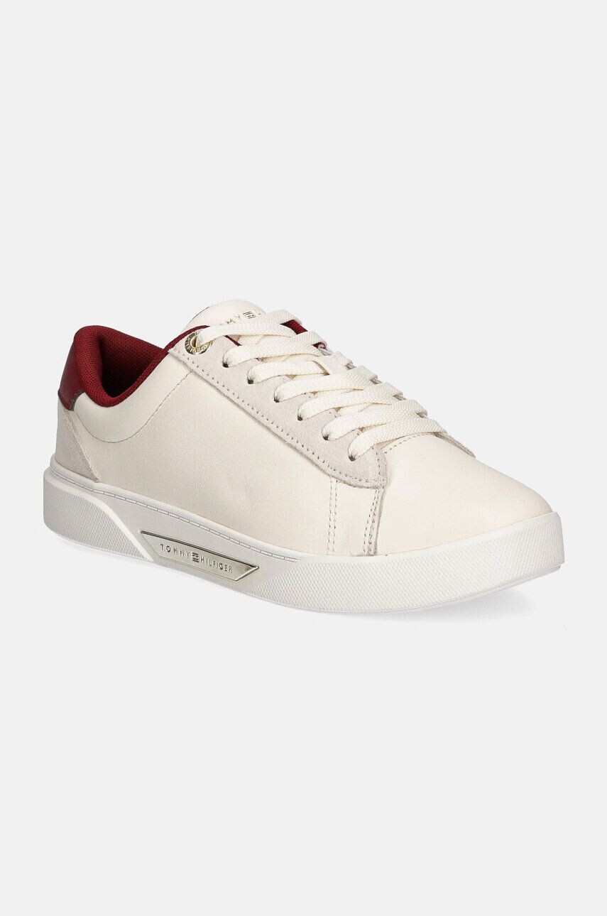 

Кожаные кроссовки Tommy Hilfiger CHIC COURT SNEAKER, бежевый