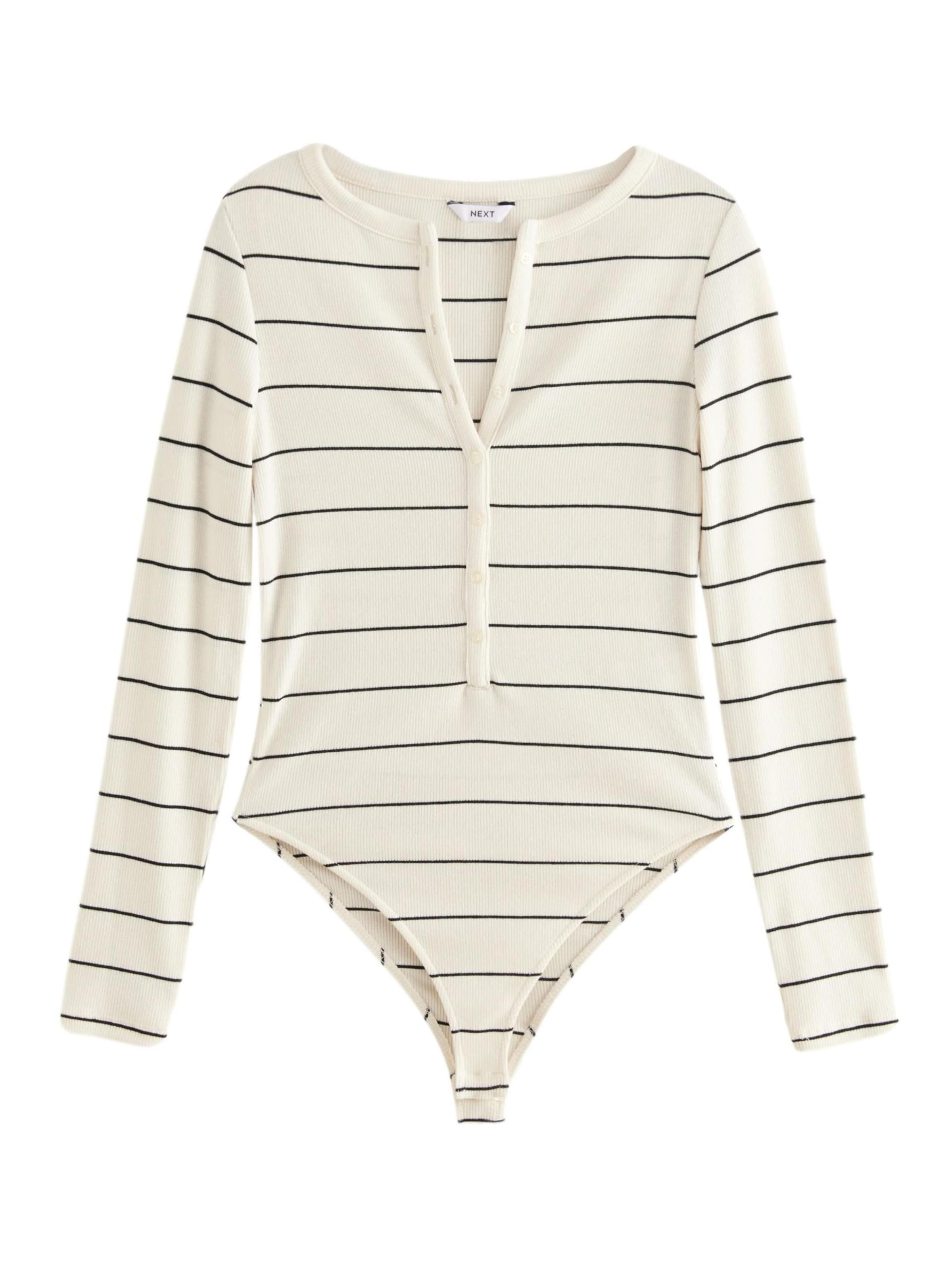 Next Боди 'Henley' в белом цвете