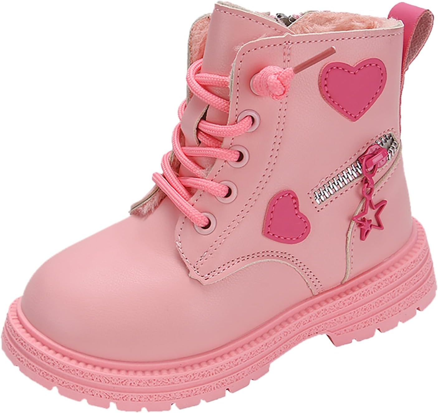 

Девочкам боевые рабочие ботинки с утеплителем, короткие ботинки с боковой молнией, ботинки до щиколотки на шнуровке, короткие ботинки, обувь Y2K для нарядов, размеры 4-11 лет Generic, #003