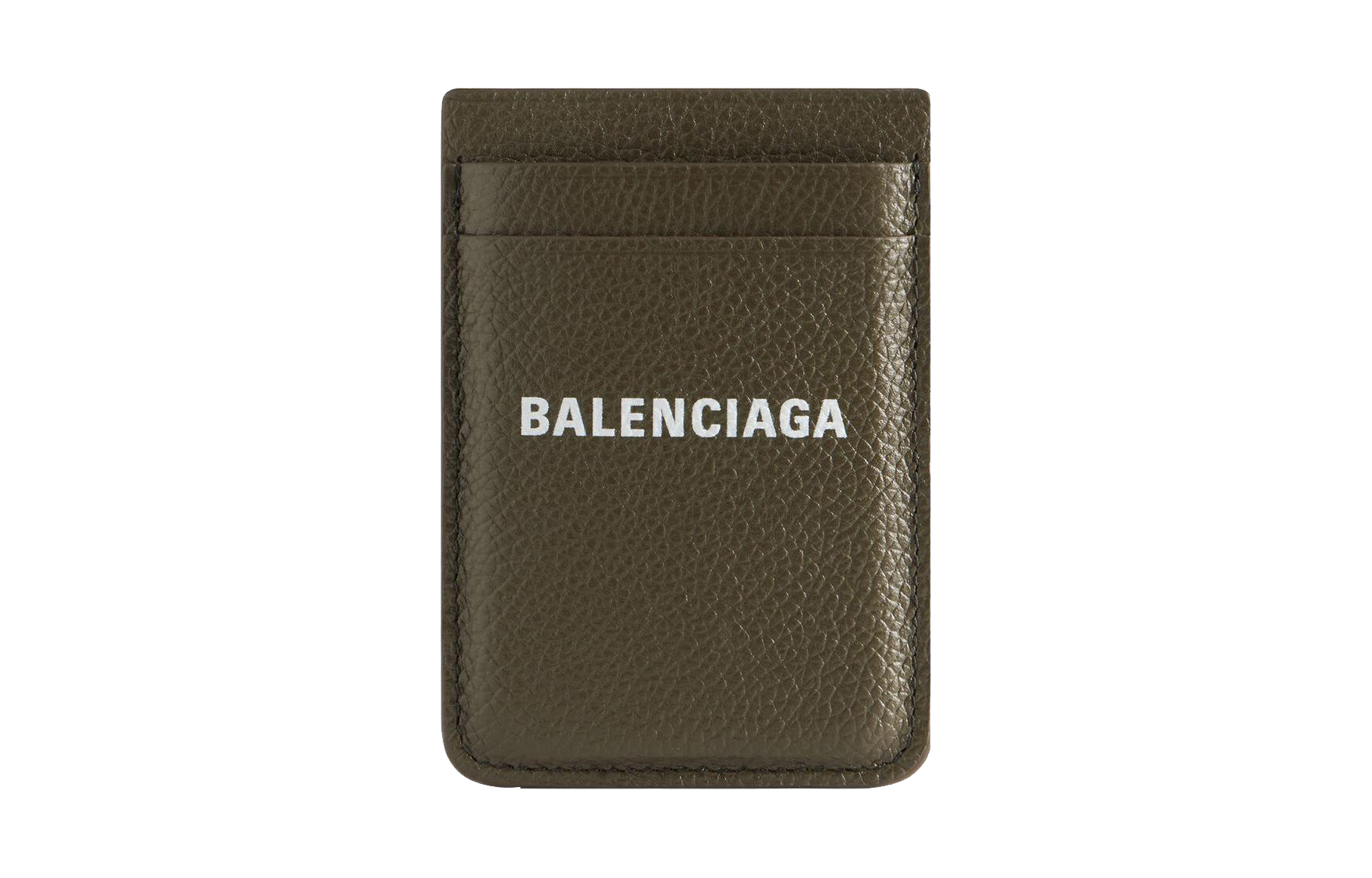 

Balenciaga Мужская визитница из зернистой телячьей кожи, темно-зеленого и белого цветов