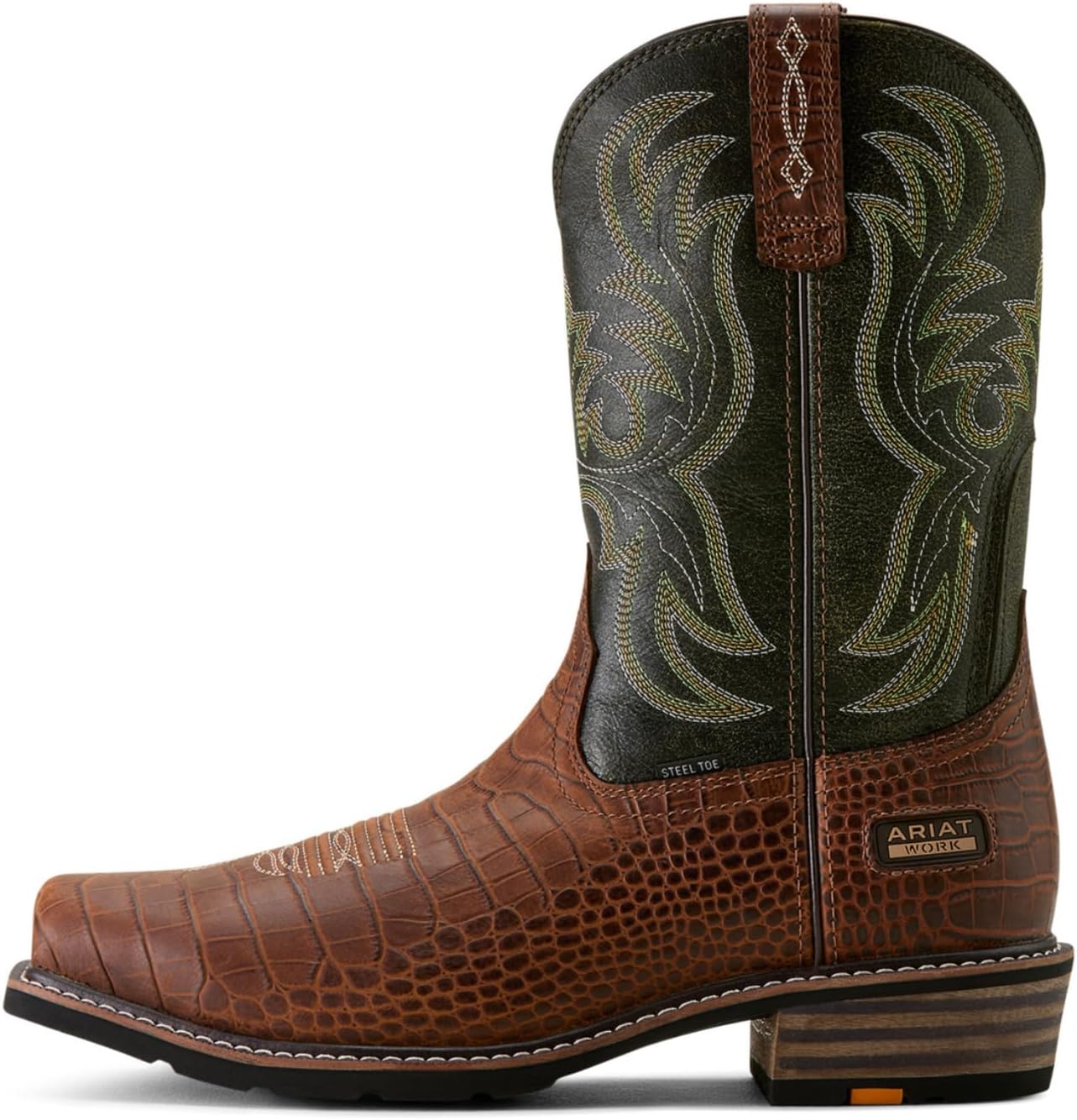 Мужские ботинки ARIAT Ironside с квадратным носком и стальным носком, коричневый — фото 2