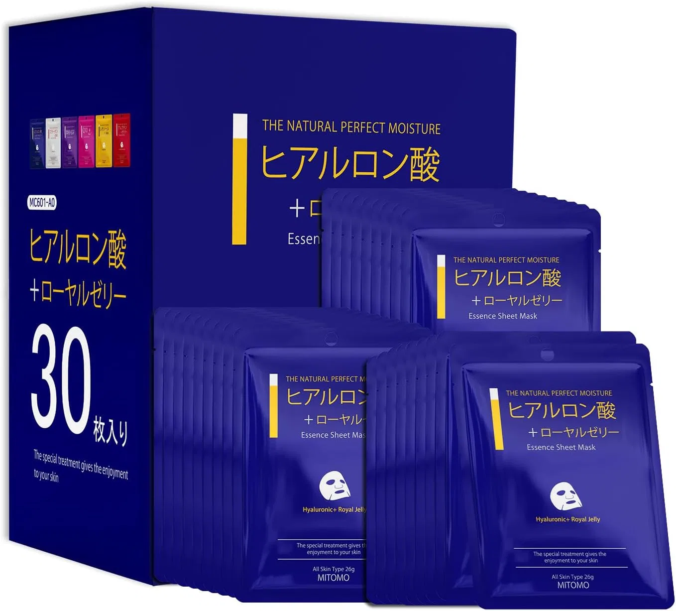 Маска для лица Tomodachi — Листовая увлажняющая MITOMO Beauty Care Series с гиалуроновой кислотой и маточным молочком