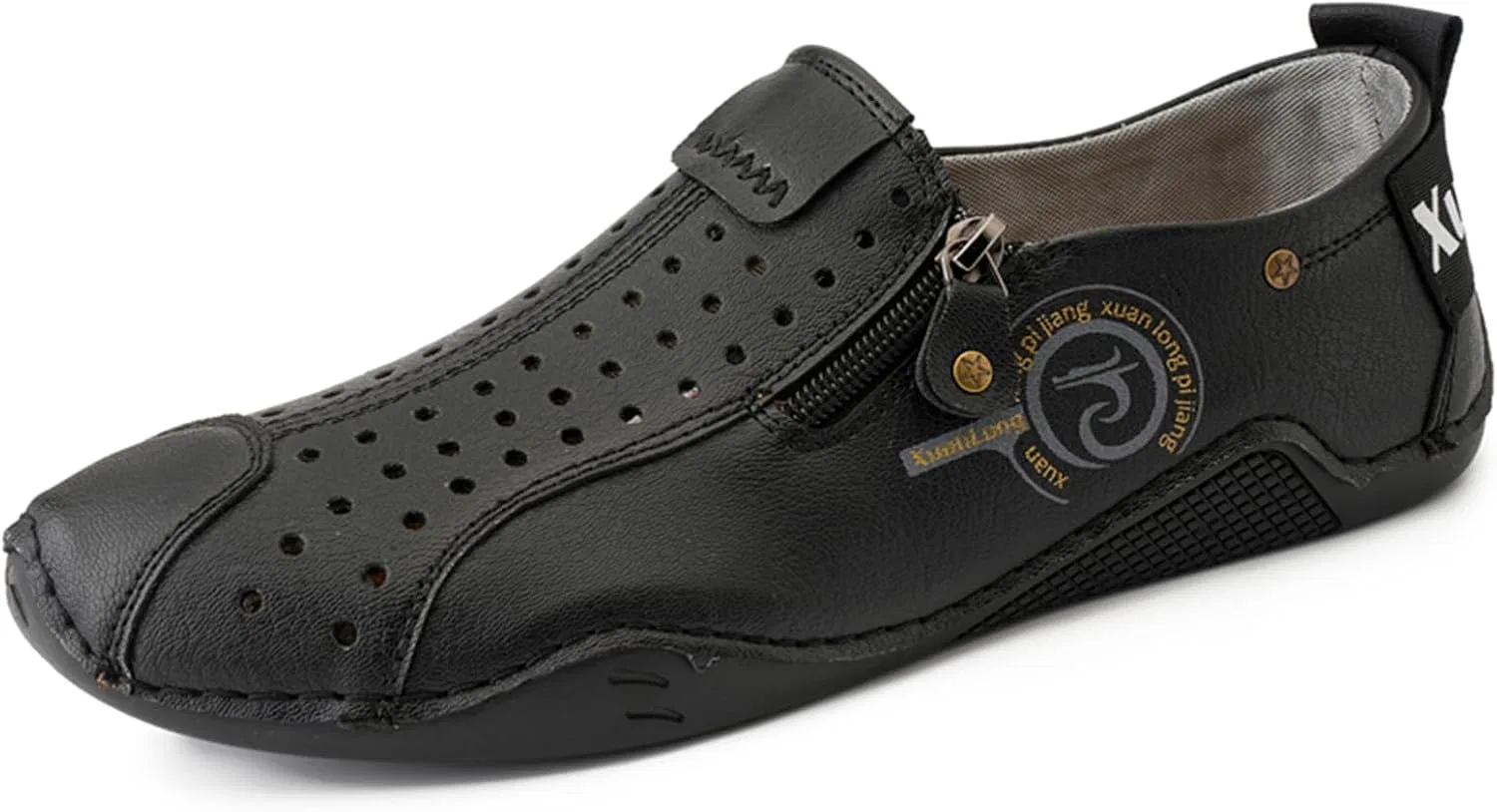Мужские повседневные лоферы Loafers Outdoor Walking Driving Shoes, Black Abborora