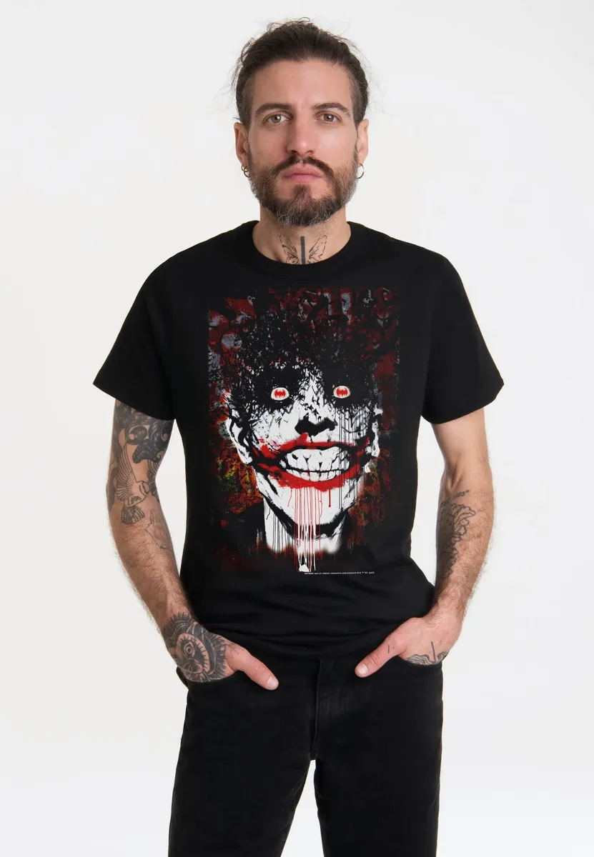 

Футболка Logoshirt "Batman - Joker Bats Graffiti" с крутым принтом суперзлодея, черный