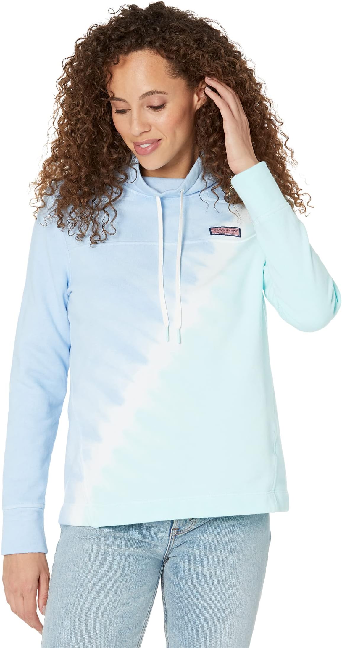 

Толстовка Vineyard Vines Wave Tie-Dye Surfshep, цвет Cloud