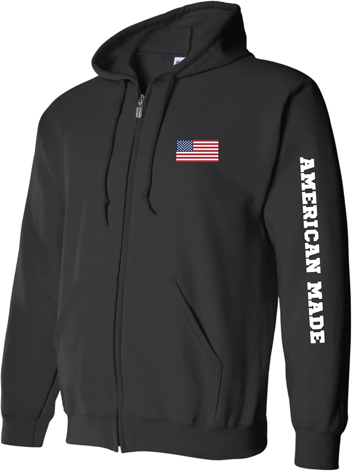 

Толстовка с капюшоном Zerogravitee American Made, белая, с принтом на рукаве