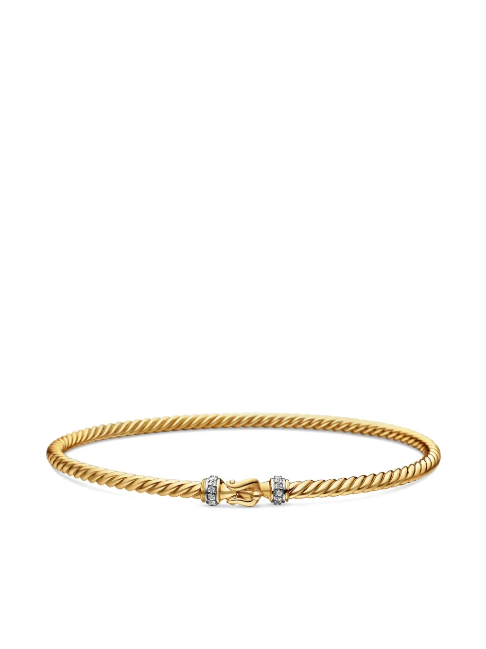 

Браслет Buckle Classic Cable из желтого золота с бриллиантами (2.6 мм) David Yurman, золотой