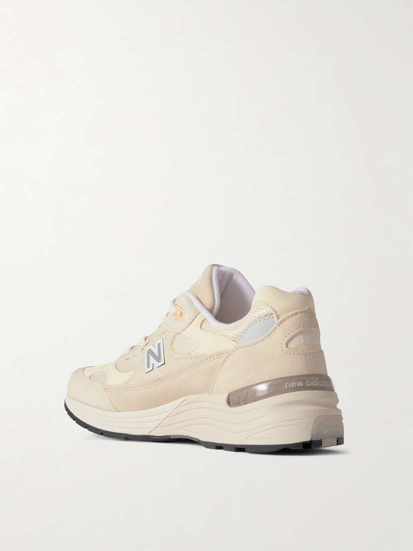 992 кроссовки из кожи, сетки и замши New Balance, желтый — фото 3