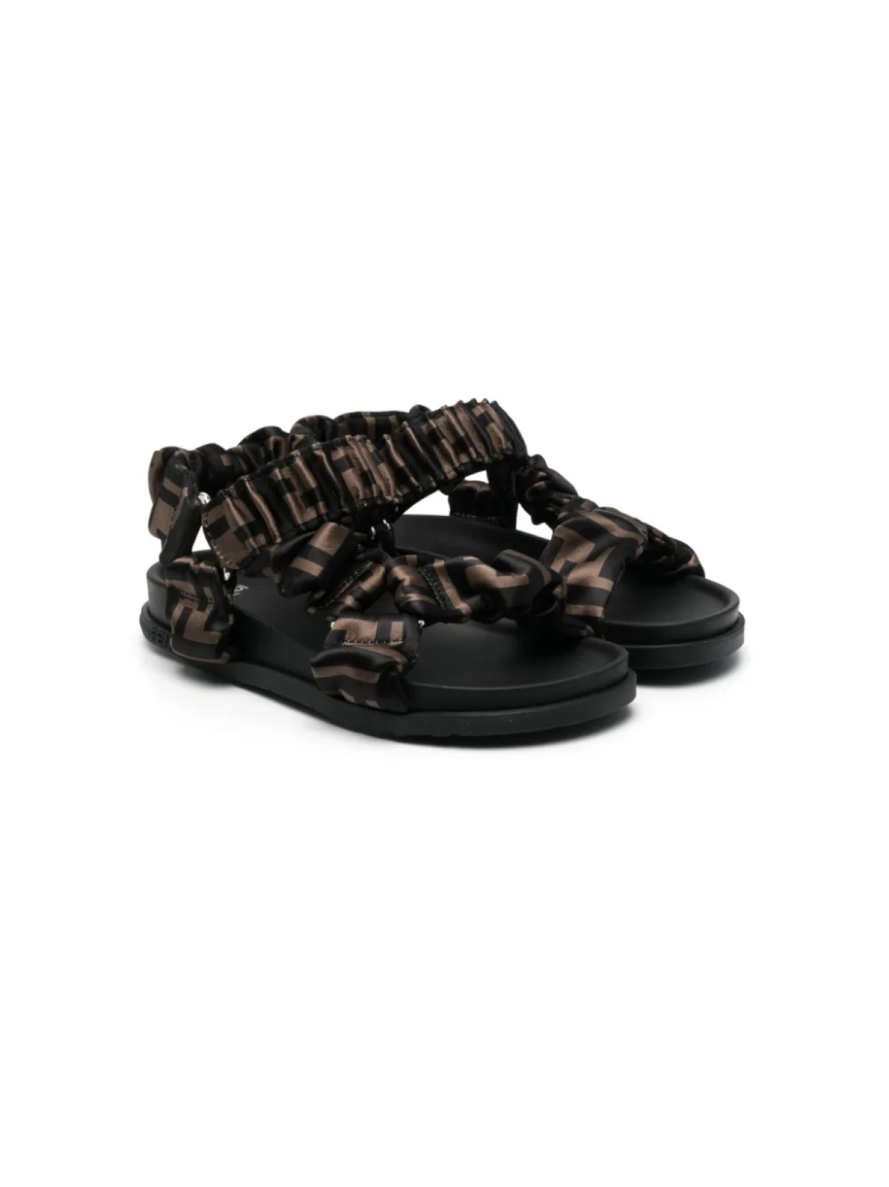

Сандалии с логотипом FF Fendi Kids, черный