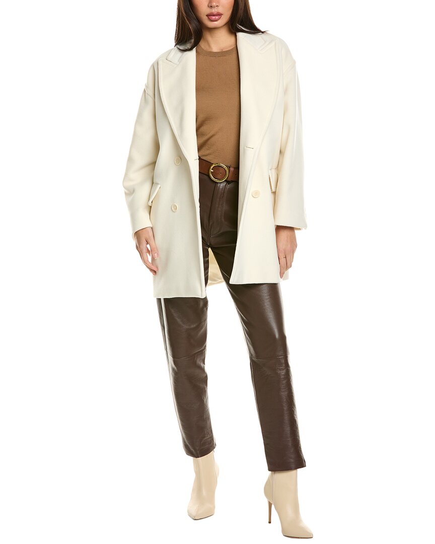 

Короткое пальто Max Mara Meana из смеси шерсти и кашемира, белый