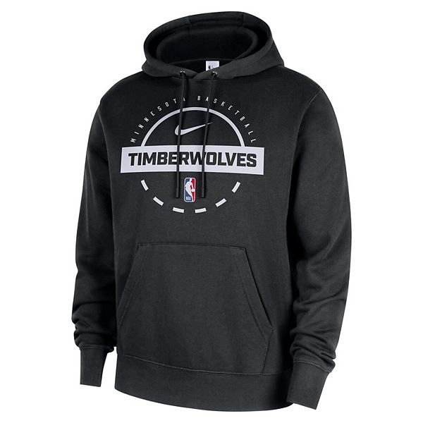 Мужской черный худи Minnesota Timberwolves 2025/26 Authentic Practice Club Pullover Nike — фото 3