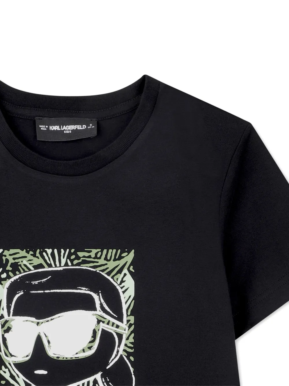 Футболка с принтом Karl Lagerfeld Kids, черный — фото 3