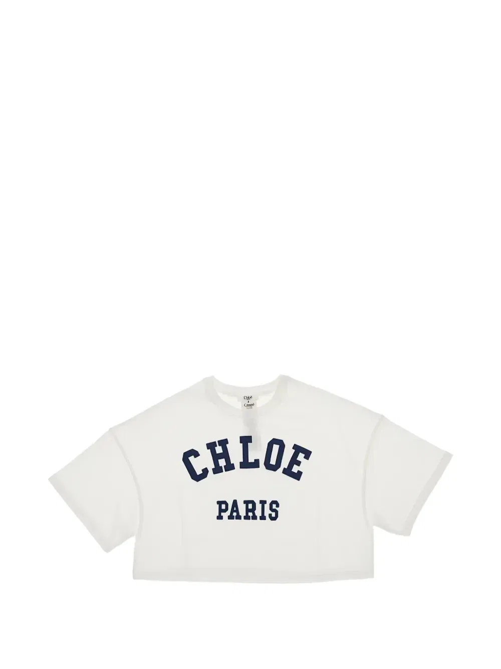 Укороченная футболка Chloé Kids, белый