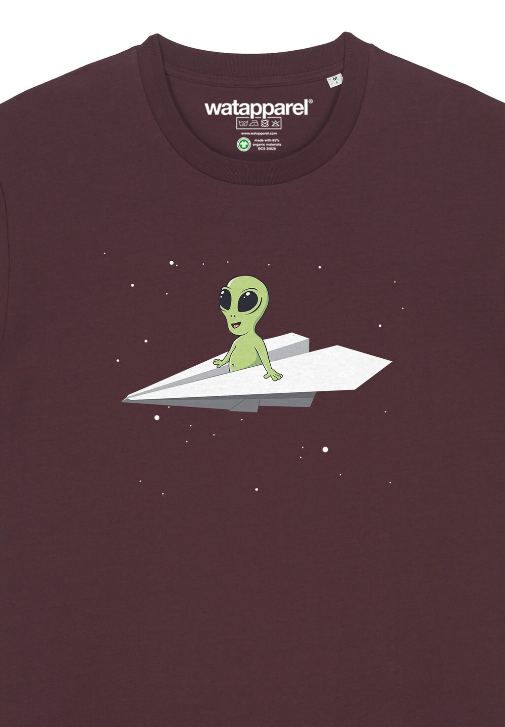 

Футболка с принтом ALIEN ON A PAPER PLANE watapparel, темно-красный