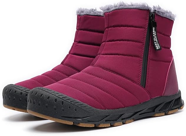 

Потрясающие зимние ботинки Stunner Snow Boots, теплые ботильоны на меховой подкладке, водонепроницаемые, удобные, для прогулок на свежем воздухе, зимняя обувь без шнурков Soft Time Toy, красный