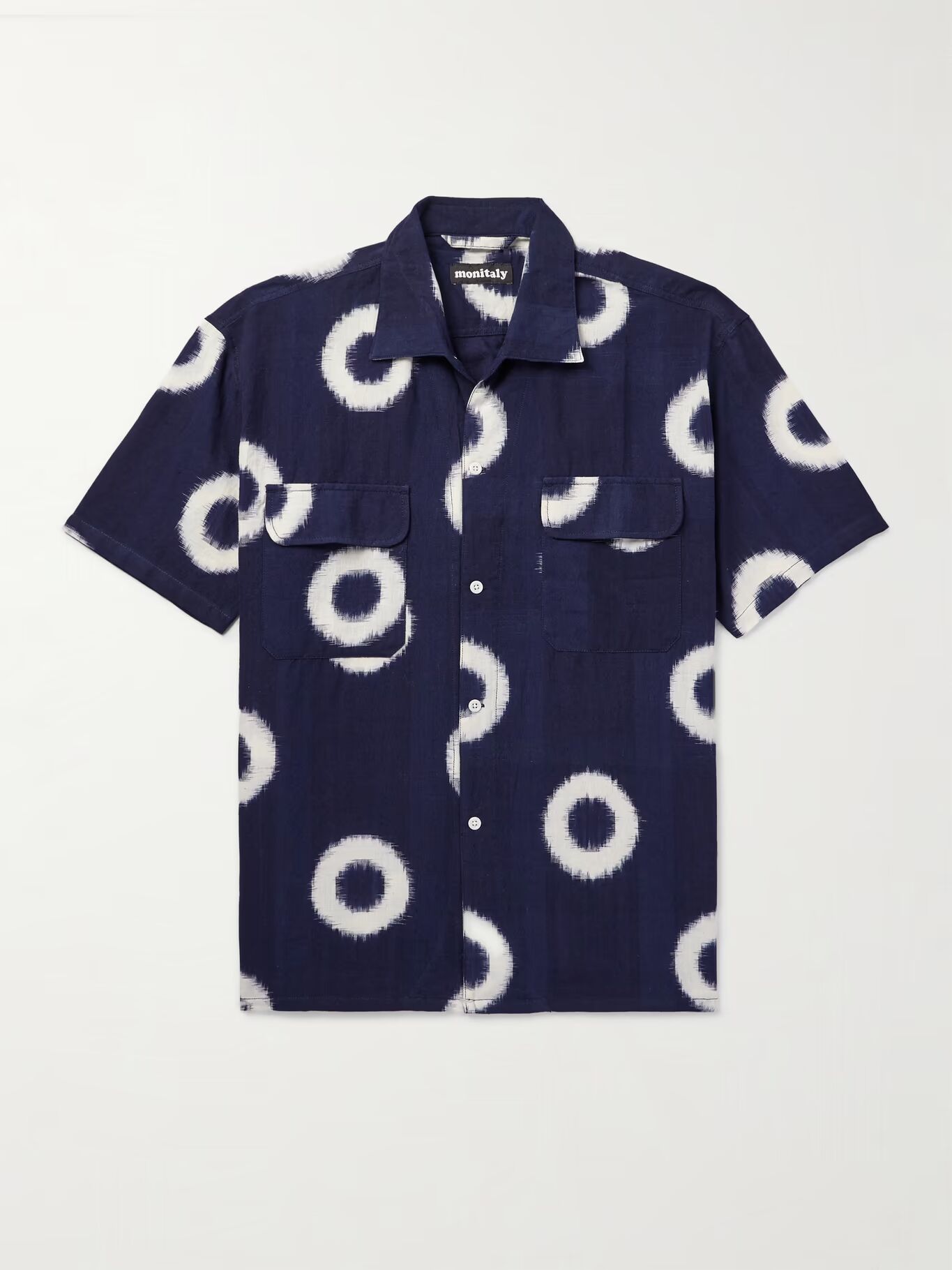 

Рубашка Milano Cotton-Jacquard в стиле 50-х годов MONITALY, синий