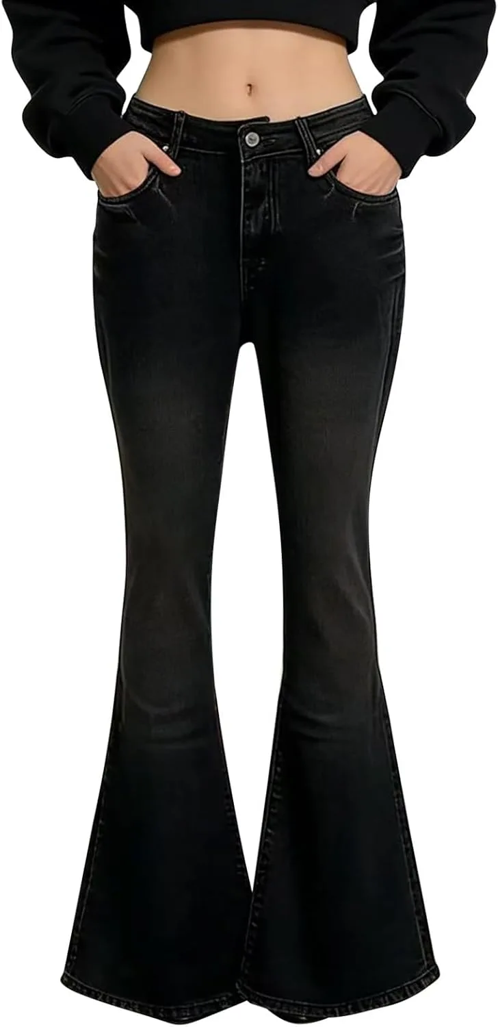 

Джинсы для женщин High Waisted Bootcut с эффектом стройнящего стрейча