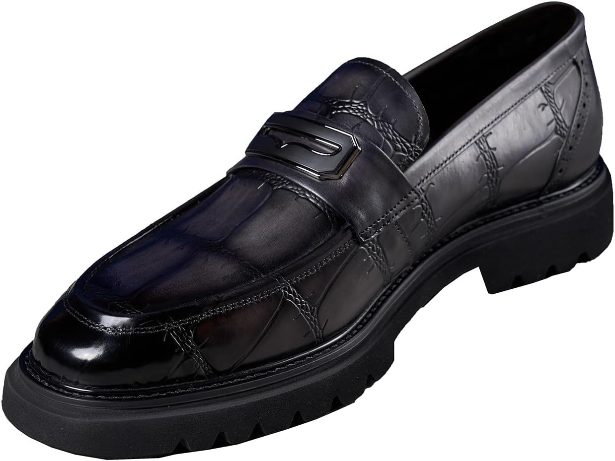 

Мужские туфли слипоны Santimon черные, формальные, классические пенни-лоферы, из натуральной кожи, для костюма, бизнеса, смокинга, свадьбы, мужские повседневные мокасины