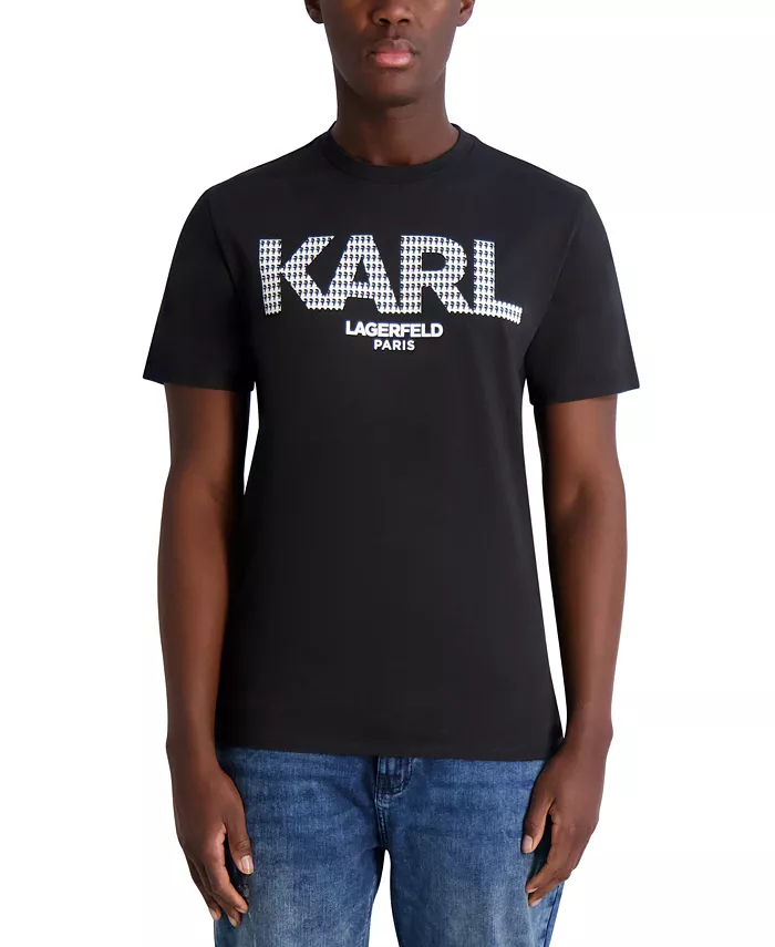 

Мужская футболка с крупным логотипом Bold Logo KARL LAGERFELD PARIS, черный
