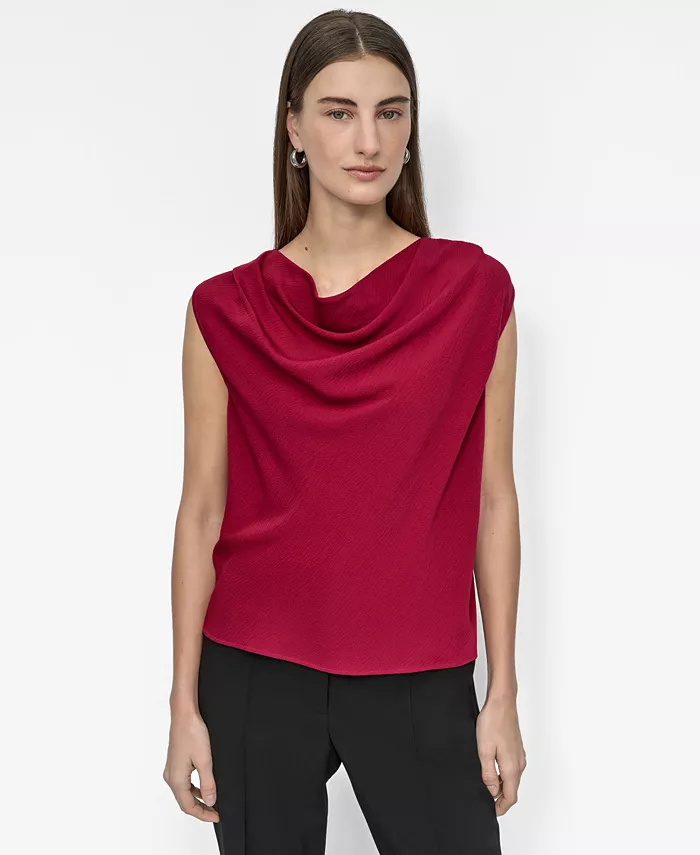

Женский топ без рукавов с капюшоном DKNY, красный