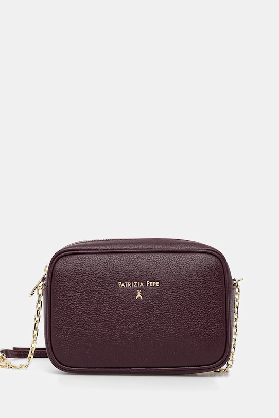 

Кожаная сумка Patrizia Pepe, бордовый