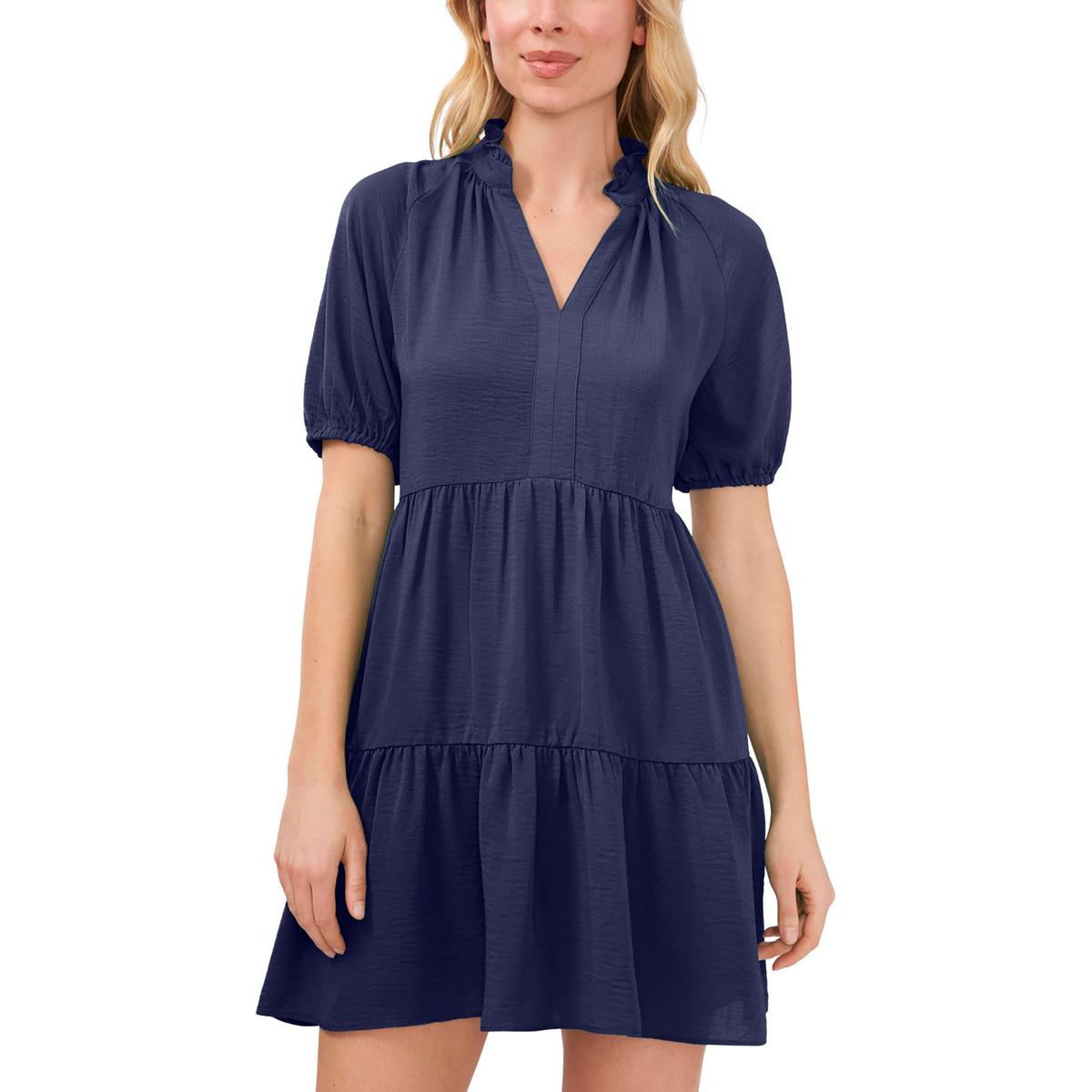 

Женское короткое мини-платье с V-образным вырезом CeCe, цвет classic navy