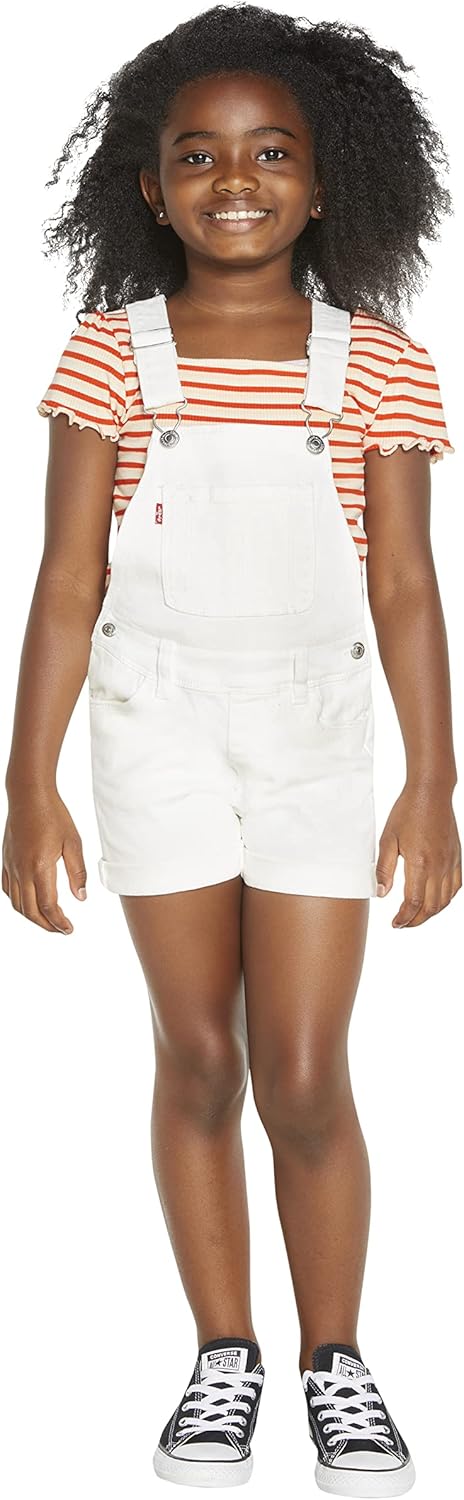 Levi's baby-girls And Baby Denim Shortall, White/Original — фото 3