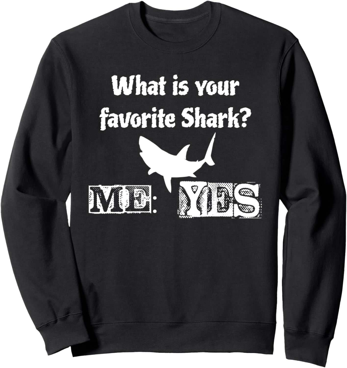 

Яркая и забавная толстовка для любителей акул с изображением акульих плавников Shark Saying Yes - Gift Men Women Boys Girls Kids, черный